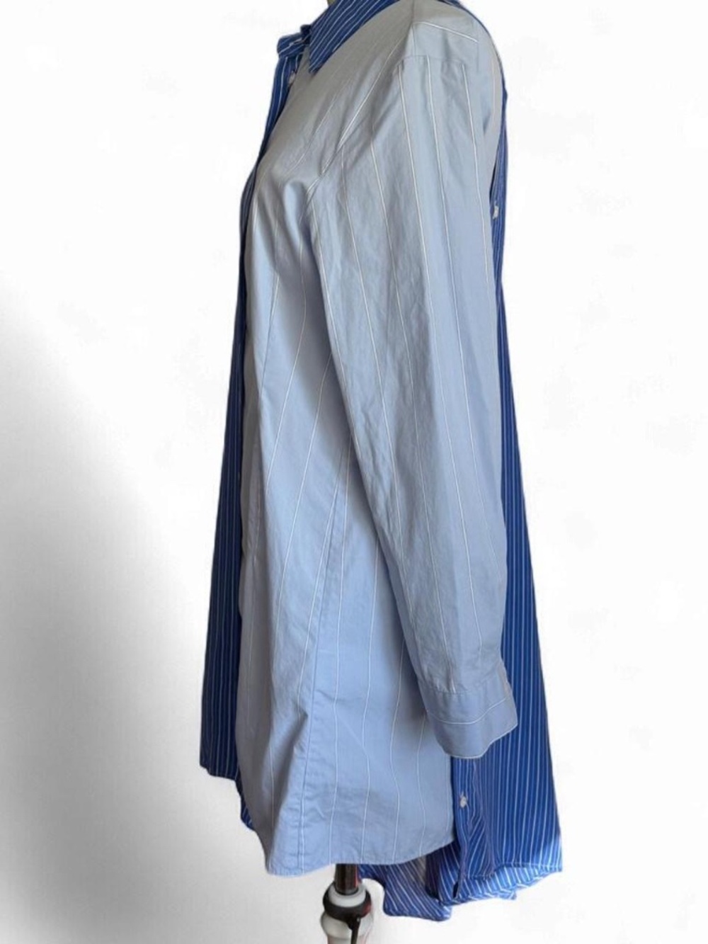 Weekend Max Mara Oreste 100% Silk Asymmetric Color-Blocked Shirt Dress | US 4 - Picture 4 of 11